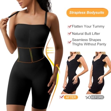 HOMETA Women's Shapewear Bodysuit for Tummy Control