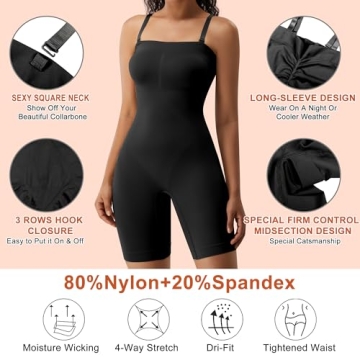 HOMETA Women's Shapewear Bodysuit for Tummy Control