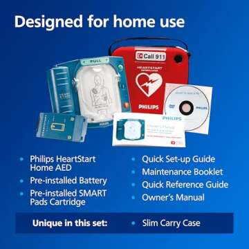 Philips HeartStart Home AED Defibrillator with Slim Carry Case