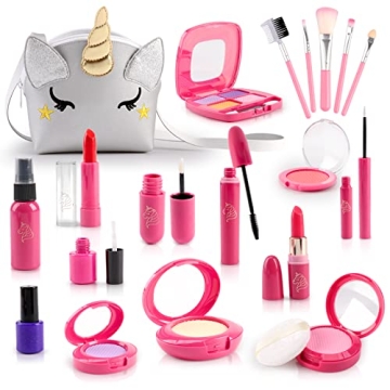 Kids Makeup Kit for Girls, BTEC Pretend Makeup for Toddlers, 20 Pack Fake Play Makeup for Little Gir...