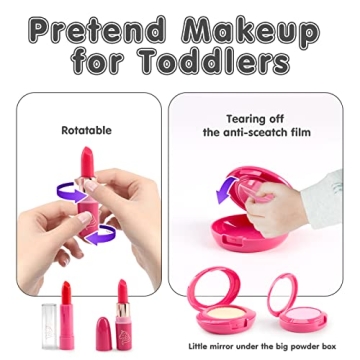 Kids Makeup Kit for Girls BTEC Pretend Makeup 20 Pack