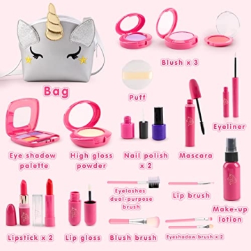 Kids Makeup Kit for Girls BTEC Pretend Makeup 20 Pack