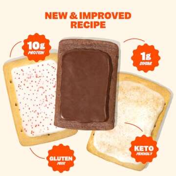 FLINGS Toaster Pastries - Variety Pack | High Protein, No Sugar Added, Low Carb, Gluten Free, Keto F...