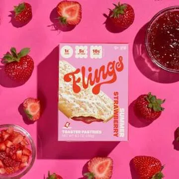 FLINGS Toaster Pastries - Variety Pack | High Protein, No Sugar Added, Low Carb, Gluten Free, Keto Friendly | 3 Pack (12 Toaster Pastries) | High Protein Keto Breakfast Snack