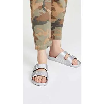 Stylish Freedom Moses Two Band Slides for Women