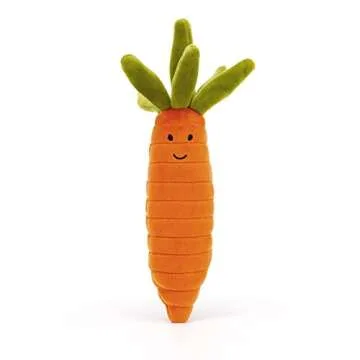 Jellycat Vivacious Vegetable Carrot Stuffed Toy, 6.5 inches - Vegetable Plush - Great Gift Idea