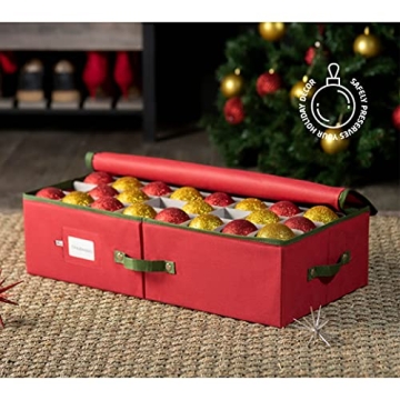 ZOBER Christmas Ornament Storage Holds 64 Ornaments