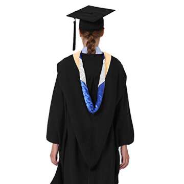 GraduationMall Deluxe Bachelor Graduation Hood ApricotRoyalWhite