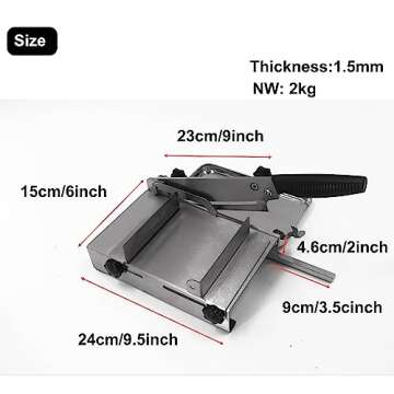 Meat slicer, GrillFancy stainless steel heavy manual frozen meat slicer, beef and lamb roll food sli...
