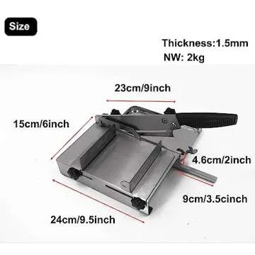 Meat slicer, GrillFancy stainless steel heavy manual frozen meat slicer, beef and lamb roll food sli...