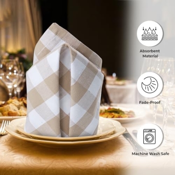 Urban Villa Buffalo Check Christmas Napkins - Set of 12