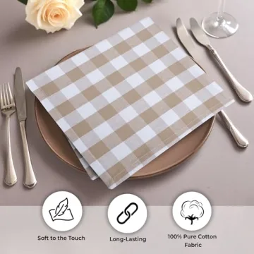 Urban Villa Buffalo Check Christmas Napkins - Set of 12