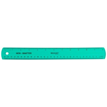 Westcott 12-inch Shatterproof Transparent Ruler for Precision
