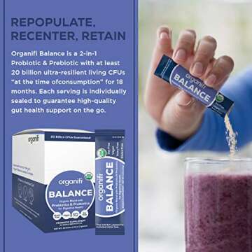 Organifi Balance Probiotic Supplement for Optimal Gut Health
