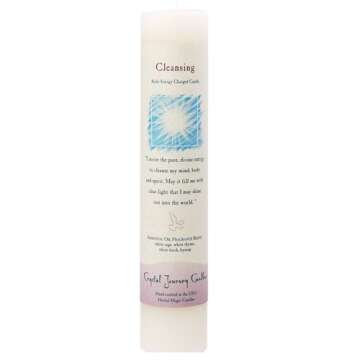Crystal Journey Cleansing Pillar Candle, 8 OZ