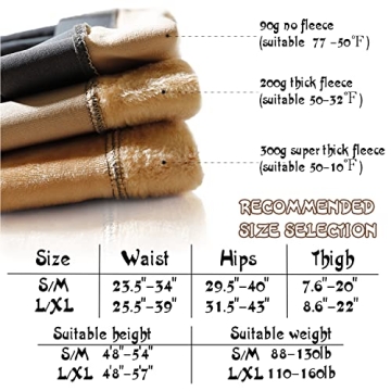 GTETKDE Fleece Lined Winter Tights for Women