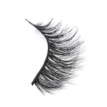 Luxurious Siberian Mink 3D False Eyelash LASGOOS Design Natural Look Messy Cross Daily Light Weight Reusable Fake Eyelashes Eye Makeup 5 Pairs/Box (A10)