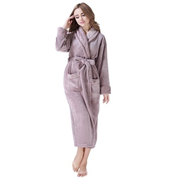Richie House Plush Fleece Bathrobe Soft and Warm