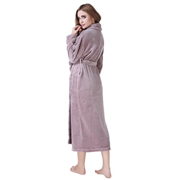 Richie House Plush Fleece Bathrobe Soft Warm for Women