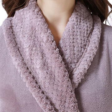 Richie House Plush Fleece Bathrobe Soft Warm for Women
