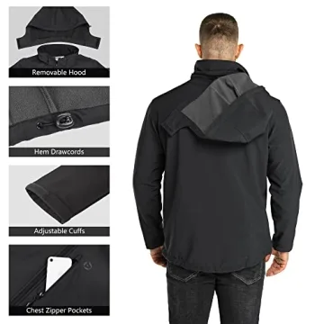 Men's Water Resistant Softshell Jacket for Hiking