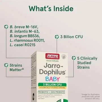 Jarrow Formulas Baby Probiotic with GOS Prebiotic - 60 Days Supply