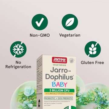 Jarrow Formulas Baby Probiotic with GOS Prebiotic - 60 Days Supply