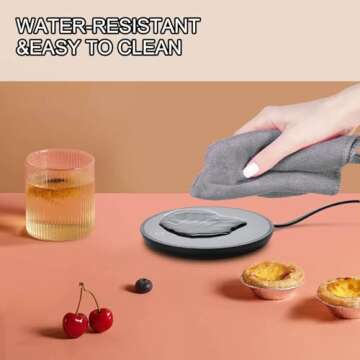 Mug Warmer, Candle Warmer Plate, 2-Temp Settings Coffee Mug Warmer, Portable Coffee Cup Warmer, Coffee Warmer for Desk Suits for Various Mugs, Automatic Shut Off, Gift for Coffee Lover