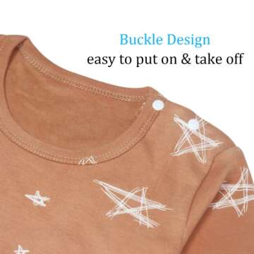 YANWANG 100% Organic Cotton Baby Boys Girls Pajamas Set Long Sleeve Sleepwear(4-5T,Pattern 6(High Be...