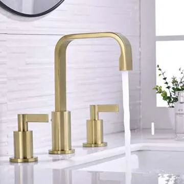 TRUSTMI Brushed Gold 2 Handle Bathroom Faucet for Luxury