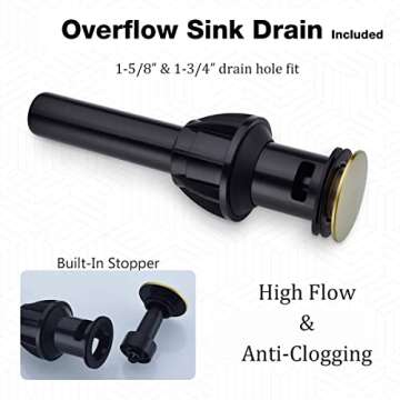 TRUSTMI Brushed Gold 2 Handle Bathroom Faucet for Luxury