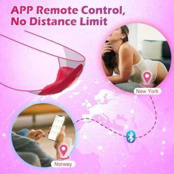 Wearable Panty Vibrator with APP Remote Control, Non-Slip Magnetic Clip Clitoral Vibrating Panties A...