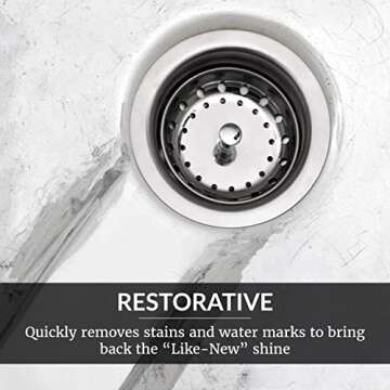 HOPE'S Perfect Sink Cleaner and Polish, Restorative, Removes Stains, Cast Iron, Corian, Composite, Acrylic, 8.5 Fl Oz