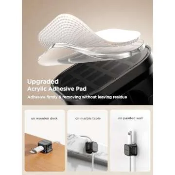 12 Pack Magnetic Cable Management Clips for Tidier Spaces