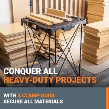 Worx Sidekick Portable Work Table for DIY and Professionals