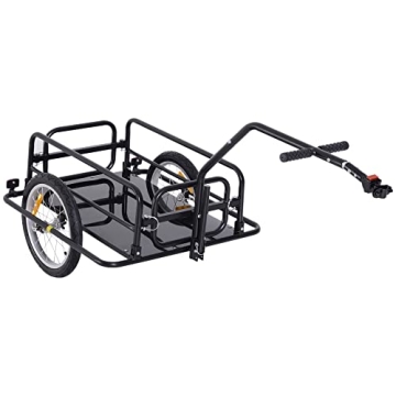 Aosom Bike Cargo Trailer - Heavy-Duty 88 lbs Capacity, Foldable & Compact