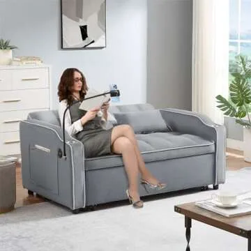 Versatile Sleeper Sofa Bed with USB for Modern Living