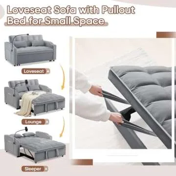 Versatile Sleeper Sofa Bed with USB for Modern Living