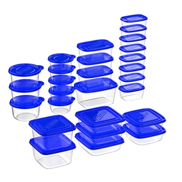 54-Piece Food Storage Containers with Lids - Fridge, Freezer, and Microwave Safe - BPA-Free Food Gra...