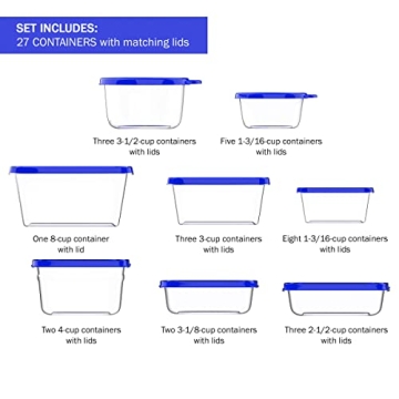 54-Piece Food Storage Set - Durable, Stain Resistant & Safe