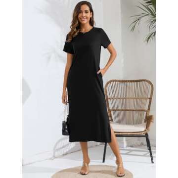 Naggoo Women Casual Pocket Maxi Dress - Perfect for Summer Events