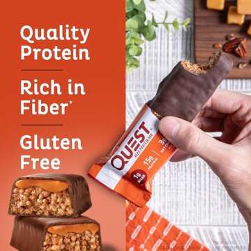 Quest Chocolate Caramel Pecan Protein Bar - Low Sugar Snack