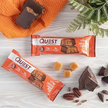 Quest Chocolate Caramel Pecan Protein Bar - Low Sugar Snack