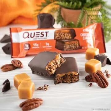Quest Chocolate Caramel Pecan Protein Bar - Low Sugar Snack