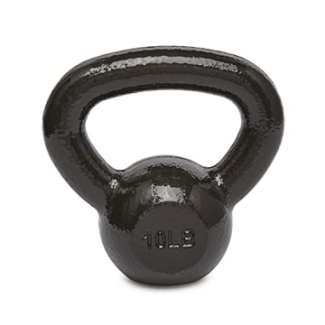 Amazon Basics 10lb Cast Iron Kettlebell for Strength Training