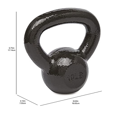 Amazon Basics 10lb Cast Iron Kettlebell for Strength Training