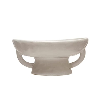 Creative Co-Op White Stoneware Bowl with Glaze