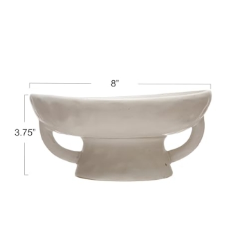 Creative Co-Op White Stoneware Bowl with Glaze