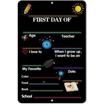 Durable First Day of School Photo Prop Chalkboard Sign