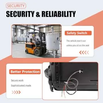 TICSEA Universal Forklift Seat with Adjustable Back,Safety Belt And Operator Position Switch,for Tractor,Excavator Skid Loader Backhoe Dozer Telehandler